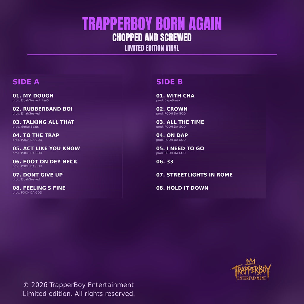 Back cover tracklist